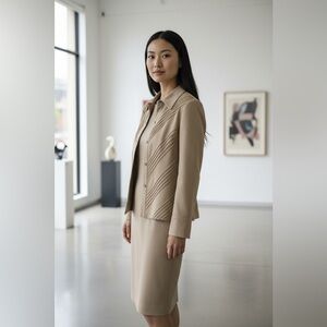 Gorgeous Sueded Sleeveless Sheath Dress with Matching Jacket Boho Chic